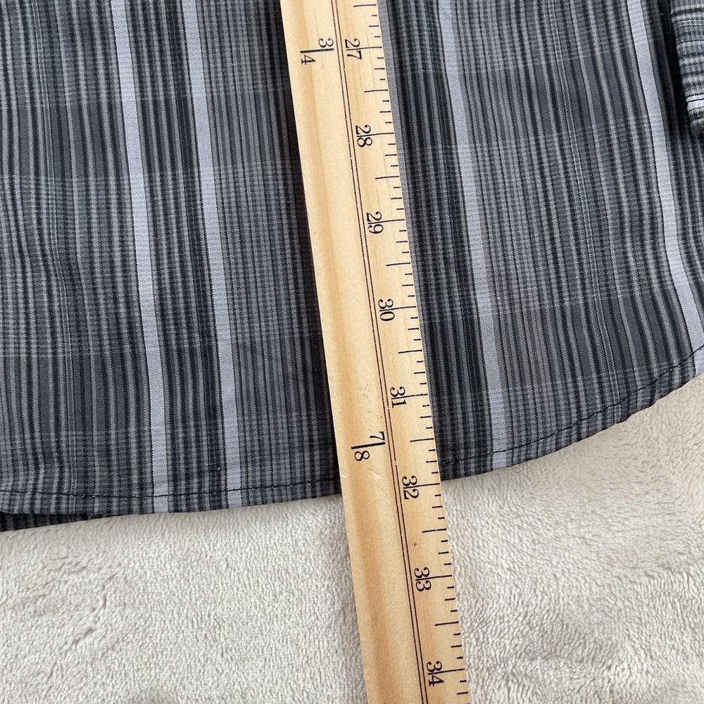 Columbia Rogers Peak Printed Long Sleeve Shirt Grey Black Striped XM5208-011 XL - Picture 9 of 10